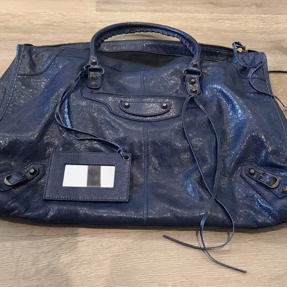 Balenciaga Leather Motocross Classic Weekender